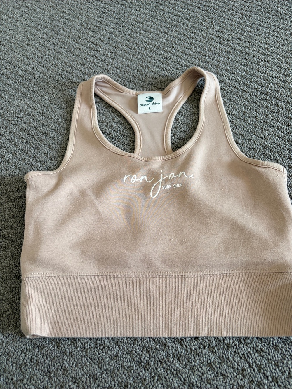 Ron Jon Beige Racerback Sports top